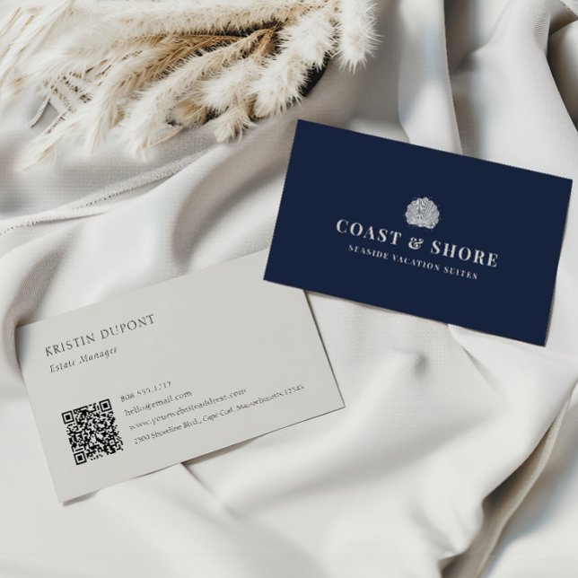 Tarjeta De Visita Coastal Seashell Brand Logo (Subido por el creador)