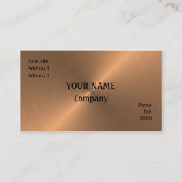 Tarjeta De Visita Cobre cepillado