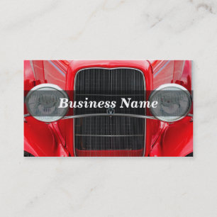 Tarjeta De Visita Coche antiguo rojo