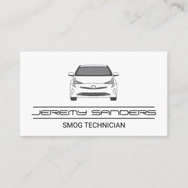 Tarjeta De Visita Coche blanco | Automático (Anverso)