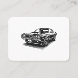 Tarjeta De Visita Coche Clásico Americano Muscle Retro Vintage 60s 7