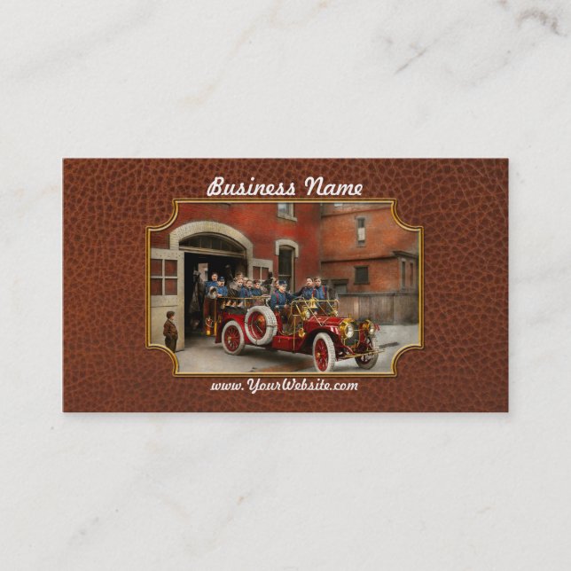 Tarjeta De Visita Coche de bomberos - la escuadrilla 1911 del vuelo (Anverso)