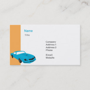 Tarjeta De Visita Coche de deportes azul - negocio