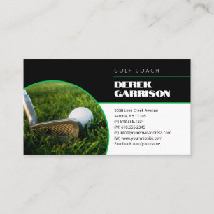 Tarjeta De Visita Coche de golf   Lección de instructor de golf prof