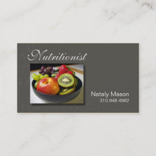 Tarjeta De Visita Coche de la comida del "nutricionista", sano,