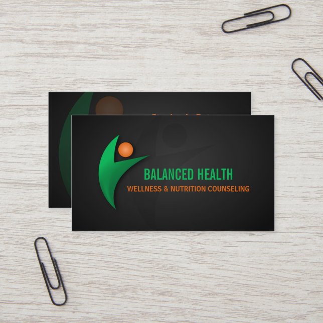 Tarjeta De Visita Coche de la nutrición y de la aptitud de la salud (Anverso/Reverso In Situ)
