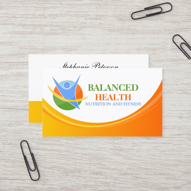 Tarjeta De Visita Coche de la salud y de la nutrición (Anverso/Reverso In Situ)