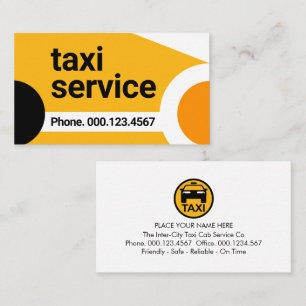 Tarjeta De Visita Coche de taxi amarillo abstracto creativo