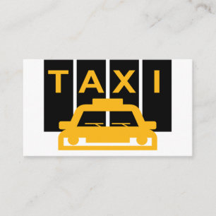 Tarjeta De Visita Coche de Taxi Amarillo con Franjas Negras