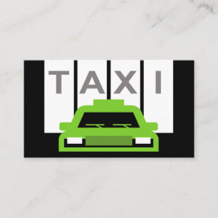 Tarjeta De Visita Coche de Taxi Franjas Verticales Blancas