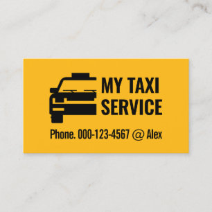 Tarjeta De Visita Coche de taxi retro simple para conducir