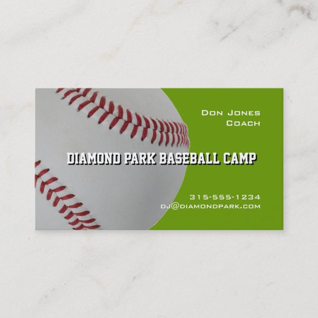 Tarjeta De Visita Coche del campo del béisbol (Anverso)