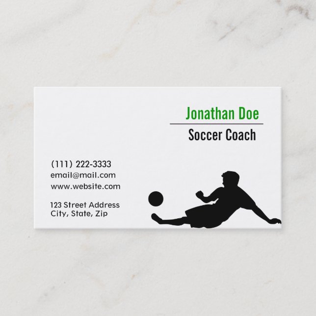 Tarjeta De Visita Coche del fútbol (Anverso)