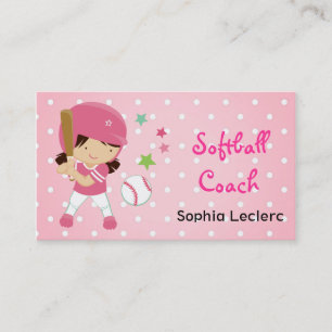 Tarjeta De Visita Coche del softball