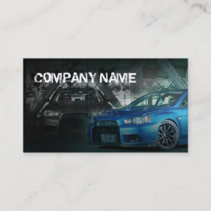 Tarjeta De Visita coche deportivo elegante azul