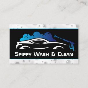 Tarjeta De Visita Coche deportivo lavado   Soap Suds