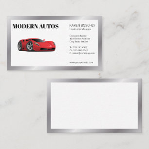 Tarjeta De Visita Coche deportivo rojo