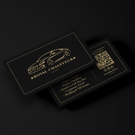 Tarjeta De Visita Coche ejecutivo de chófer privado premium negro