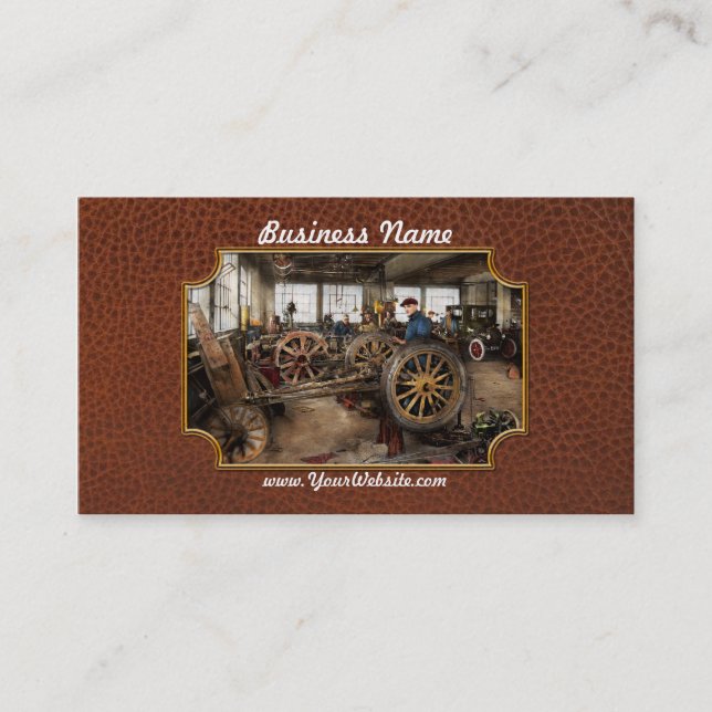 Tarjeta De Visita Coche - Garaje - Trabajos de cuello azul 1923 (Anverso)