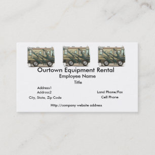 Tarjeta De Visita Coche grande Motorhome del campista contento lindo