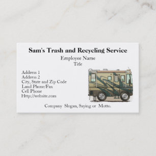Tarjeta De Visita Coche grande Motorhome del campista contento lindo