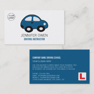 Tarjeta De Visita Coche personalizado, Escuela de Conducción, Instru