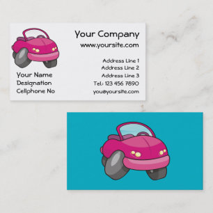 Tarjeta De Visita Coche Personalizado rosa