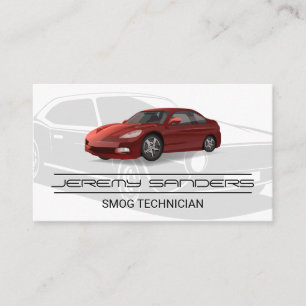 Tarjeta De Visita Coche rojo
