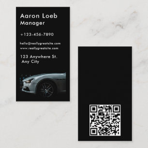 Tarjeta De Visita Coche/vehículo moderno/código QR automático y medi