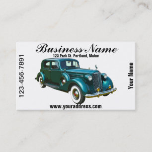Tarjeta De Visita Coche verde del lujo de Packard