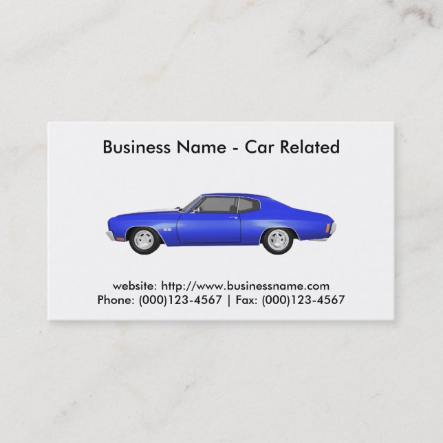 Tarjeta de visita: Coches / Automoción (Anverso)