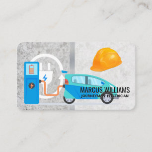 Tarjeta De Visita Coches Eléctricos Casco Ingeniero
