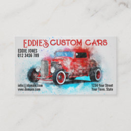 Tarjeta De Visita Coches Personalizados personales, acuarela de arci