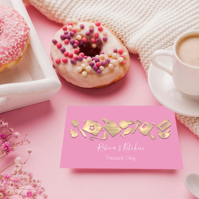 Tarjeta De Visita Cocina Chef Restaurante Catálogo QR Pinky (Subido por el creador)