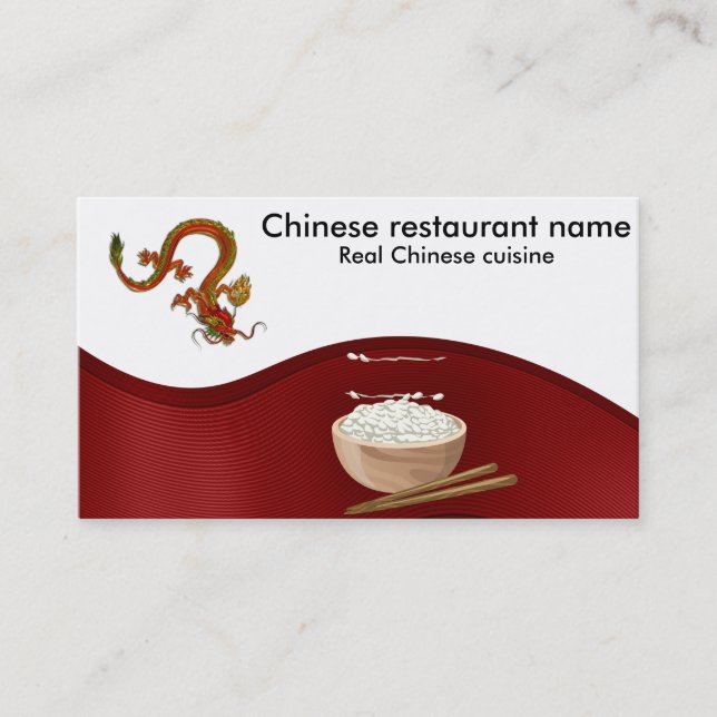 Tarjeta De Visita Cocina china (Anverso)