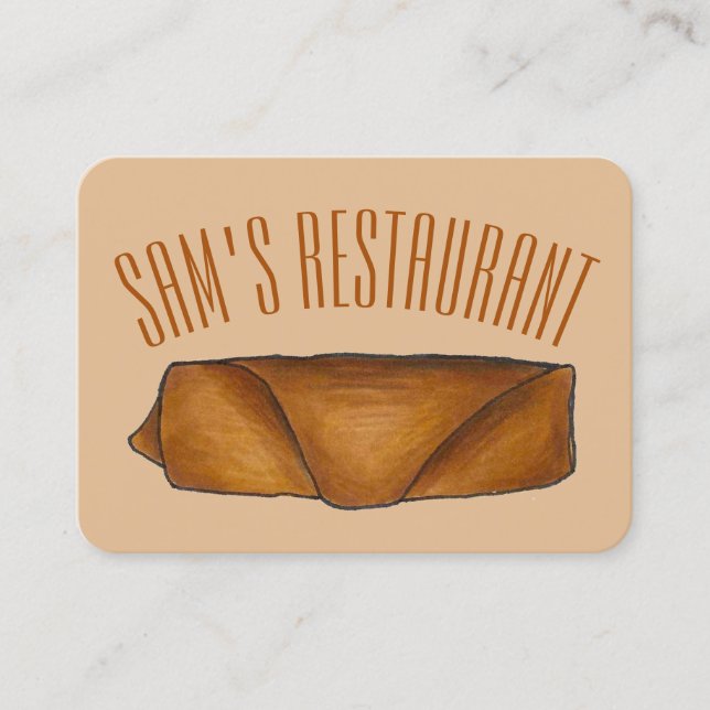 Tarjeta De Visita Cocina china Rollo de huevo Eggroll Restaurante Co (Anverso)