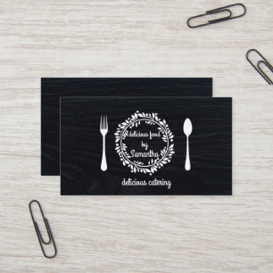 Tarjeta De Visita Cocina de chef de cocina de horquilla y guerra de 