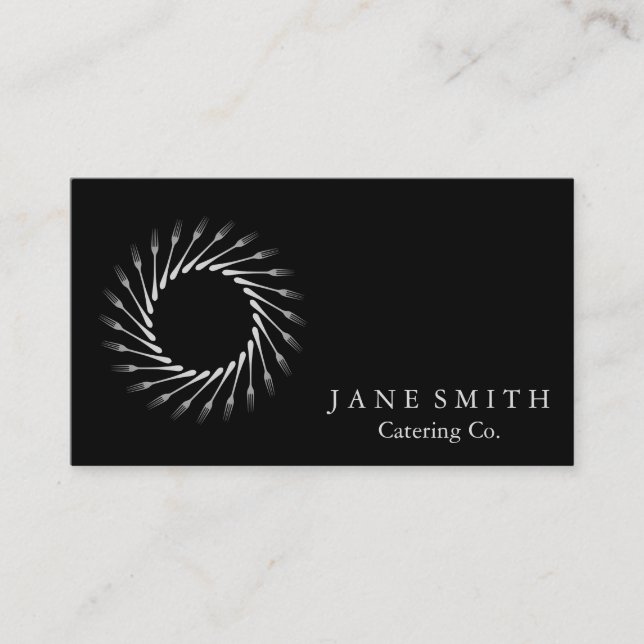 Tarjeta De Visita Cocina de flores de Whisk para panadería, comida (Anverso)