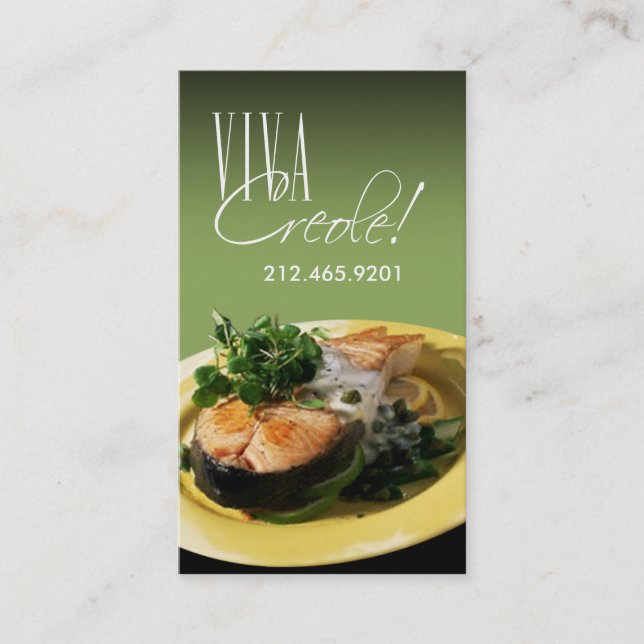 Tarjeta De Visita Cocina de los restaurantes del abastecimiento del (Anverso)