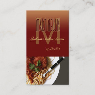 Tarjeta De Visita Cocina de los restaurantes del abastecimiento del