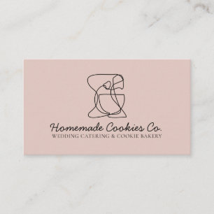 Tarjeta De Visita Cocina de panadería casera Pink Soft Rubor