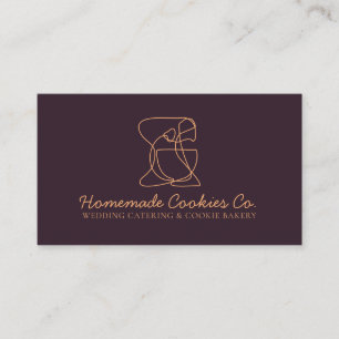 Tarjeta De Visita Cocina De Panadería De Comida Casera Simple Marrón