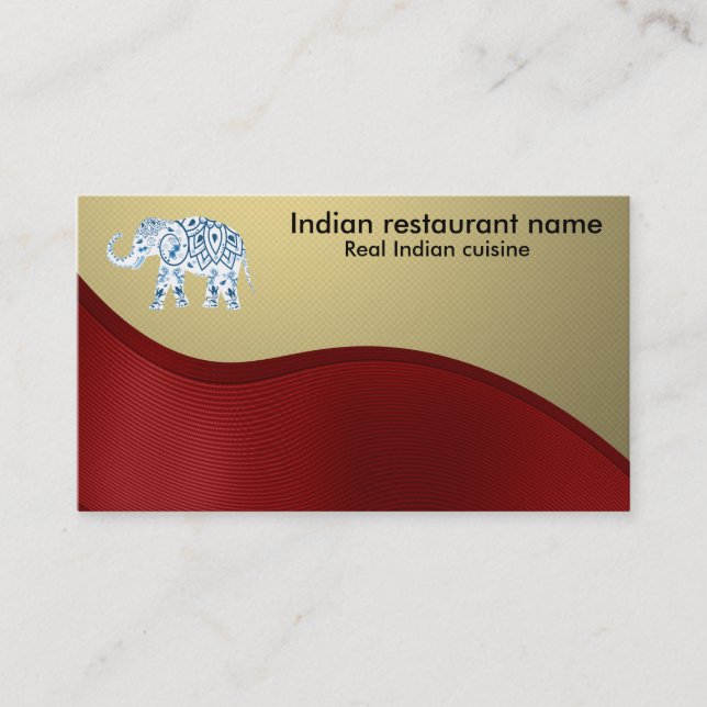 Tarjeta De Visita Cocina india (Anverso)