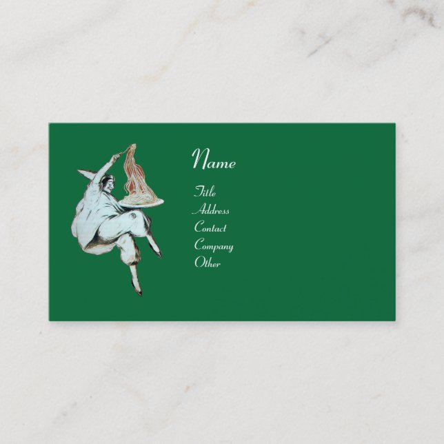 TARJETA DE VISITA COCINA ITALIANA FIESTA DE ESPAGUETTI, RESTAURANTE  (Anverso)