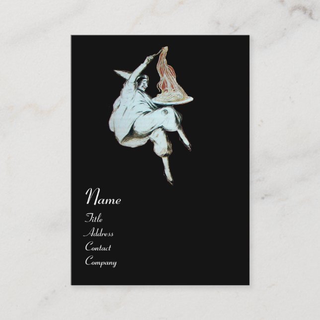 TARJETA DE VISITA COCINA ITALIANA FIESTA DE ESPAGUETTI, RESTAURANTE  (Anverso)