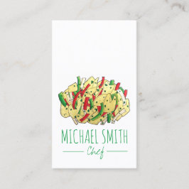 Tarjeta De Visita Cocina jamaiquina y Saltfish Cod Caterer Chef