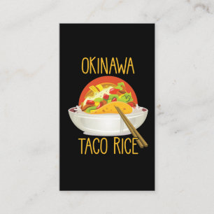 Tarjeta De Visita Cocina japonesa del tacón de arroz Okinawa Japón