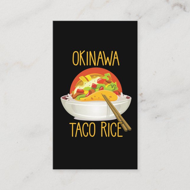 Tarjeta De Visita Cocina japonesa del tacón de arroz Okinawa Japón c (Anverso)