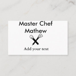 Tarjeta De Visita Cocina maestra cocinera panadería cocinero agregar