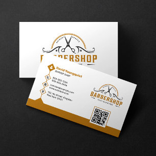 Tarjeta De Visita Cocina minimalista de la peluquería de color blanc